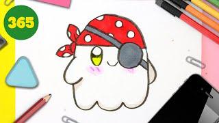 Come disegnare un fantasma kawaii e carino – Tutorial passo dopo passo