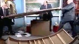 TV guests destroy studio in on-air brawl