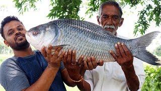 10 kg Big Fish Recipe Cooking By Our Grandpa | Big Fish Curry Donating to Orphans