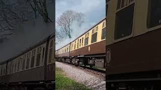 21C127 Taw Valley in Southern Wartime Black livery approaches Crowcombe fast