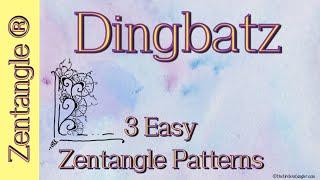 3 Easy Zentangle ® Patterns || Step by Step for Beginners