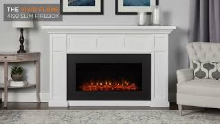 Real Flame Alcott Landscape Electric Fireplace in White - 4130E-W