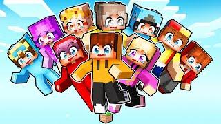 10 YOUTUBERS on ONE TINY BLOCK in Minecraft!