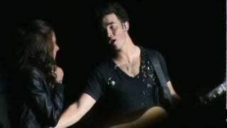 Kevin Jonas with Wife Danielle on Stage After Singing Happy Bday to Her