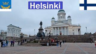 Finland, Helsinki walking tour centre of city [4K]