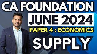 SUPPLY COMPLETE |  Ch 2 Unit 3 | CA Foundation  Business Economics | June 2024 | CA Parag Gupta