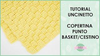 Tutorial copertina uncinetto punto basket/cestino | Uncinetto d'Argento