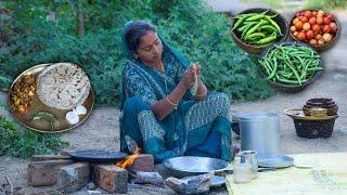 Gujarat Village Style Valor Recipe | Gujarat Village Style Lunch Cooking  | Winter Special Food