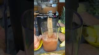 Pink pineapple juice 🩷 #growyourown #pinkpineapple #pineapplejuice #shorts #ytshorts