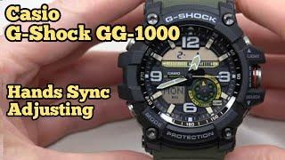 Casio G-Shock Mudmaster Hands Setting GG-1000 G Shock Time Adjust, G Shock Time setting