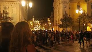 Lisbon - Praca Luis de Camoes, impromptu musicians & dancing