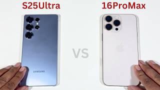 Samsung Galaxy S25 Ultra vs iPhone 16 Pro Max Speed Test and Camera Comparison