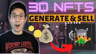 NO Coding Needed! How to Generate 3D Metaverse NFTs for Free to Sell (Cryptovoxels Tutorial)