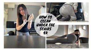 4K | How To Clean | Under The Stairs | Hoover Sounds | With Silent Parts For Relaxation