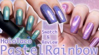 Pastel Rainbow Linear Collection || HOLOTACO Swatch&Review