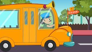 The Wheels on the Bus Song - Nursery Rhymes & Kids Songs | Minibus