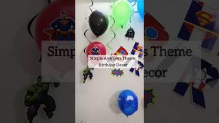 Simple Quick Kids Birthday Decor|Avengers theme Birthday Party at Home#birthdaydecorationideasathome