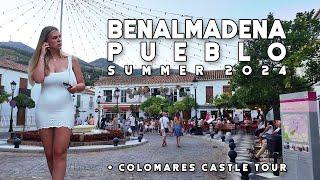 Benalmadena Pueblo Spain Charming Town Summer 2024 in August & Colomares Castle Tour | Málaga [4K]