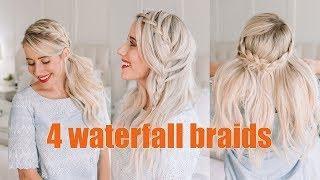 Four GORGEOUS waterfall braids || Wedding hairstyles || Twist Me Pretty