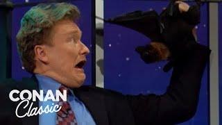 Animal Expert Clyde Peeling: Fruit Bat & Fishing Cat | Late Night with Conan O’Brien