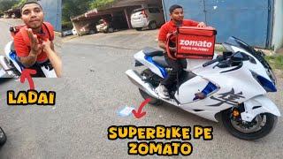 Online Food Delivery Zomato Boy Ke Sath Huyi Ladai 