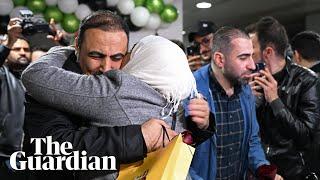 Scenes of joy in Syria as first international flight since fall of Assad lands at Damascus airport