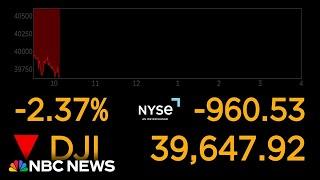 U.S. markets continue to sink after Trump pauses tariffs