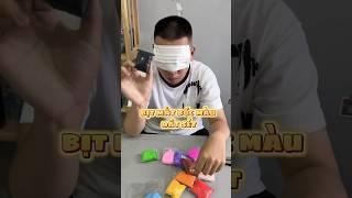 Bịt mắt BỐC màu đất sét , kết quả mix ra 2 màu xĩu ngang | Bò Cutie #shorts #diy