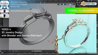 3D Jewelry design TUTORIAL 4 with Damien Rohrbach and Blender