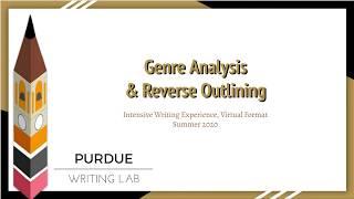 IWE: Genre Analysis and Reverse Outlining