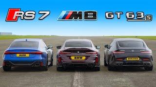 RS7 Performance baru v BMW M8 v AMG GT63: DRAG RACE