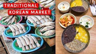 KOREAN STREET FOOD at Bujeon Market - Fresh Seafood!