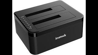 قاعدة توصيل الهارديسكات USB 3 مع نسخ الهارديسك بدون كمبيوتر Inateck Dual SATA Docking Station FD2002