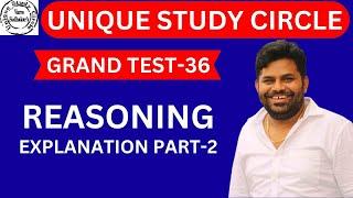 GRAND TEST-36 REASONING EXPLANATION PART-2