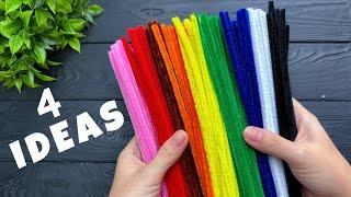 4 IDEAS Pipe Cleaner Crafts Animals Chenille Wire EASY & FUN