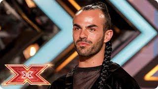 Slavko Kalezic whips his hair back and forth | Auditions Week 4 | The X Factor 2017