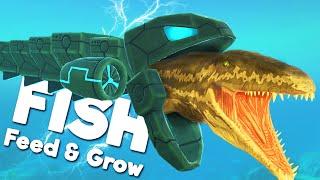 PREHISTORIC PROGNATHODON vs GIANT MECHA EEL! | Feed and Grow Fish