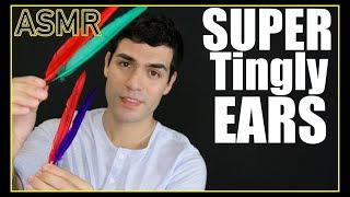 ASMR - SUPER TINGLY FEATHERS! | EAR Personal Attention (Male Whisper Feather for Sleep & Relaxation)