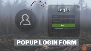 PopUp Login Form Using Html CSS & JavaScript | Vishweb Design