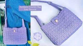Aesthetic Crochet Bag Easy Tutorial