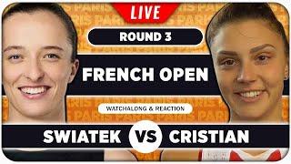 SWIATEK vs CRISTIAN • French Open 2025 • LIVE Tennis Watchalong