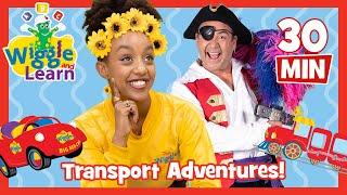 Wiggle and Learn  Learn About Transport  Kids Songs about Trains Planes Boats & Cars! The Wiggles