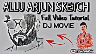 | Allu Arjun Sketch | Dj Movie Look | Full Video Tutorial | Subscribe | RAMPRASAD ELLANDULA |