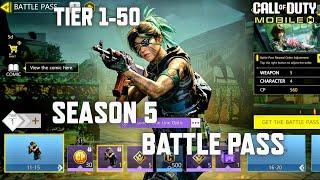 NEW Season 5 Battle Pass Tier 1-50 in COD Mobile! All BP Rewards + Gameplay! Season 5 CODM Leaks