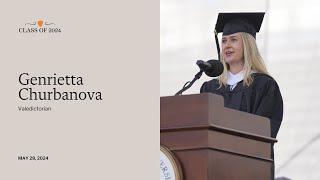 Genrietta Churbanova delivers Valedictory address at Princeton's 2024 Commencement