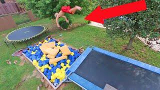 INSANE BACKYARD FOAM PIT!!