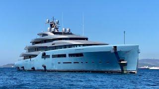 AVIVA, Joe Lewis’s (Tottenham Hotspur FC owner’s) 100m Superyacht docking in Gibraltar