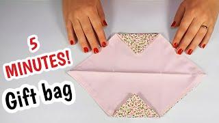 5 Minute Gift Bag // Easy Sewing Tutorial