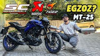 YAMAHA MT-25 EGZOZ TAKTIK - SC & TİGER & AKRAPOVİC exhaust #modified 2