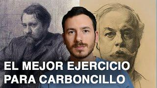 Si quieres APRENDER a DIBUJAR retratos, prueba este Ejercicio || Dibujar a carboncillo